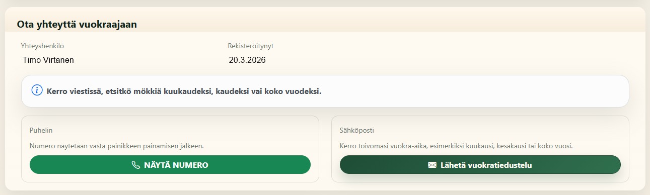 Ilmoituksen yhteydenotto-osio